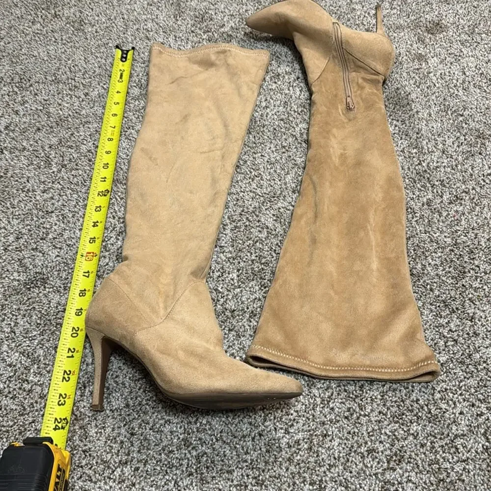 JESSICA SIMPSON Women's Abrine Over-The-Knee Boots Size 5.5 In Almond